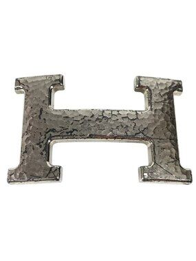 Hermes Buckle Belt Only Metal Silver